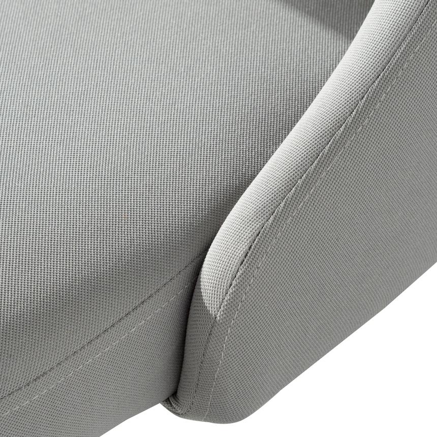 Grey Fabric Office Chair - White Base