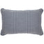 Candace Rectangle Feather Cushion - Chevron Blue Linen