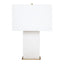 Dominique Alabaster Table Lamp - White