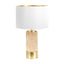 Paola Travertine Table Lamp - White Shade