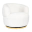 Tubby Swivel Arm Chair - Ivory Boucle