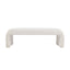 The Curve Bench Ottoman - White Boucle