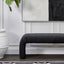 The Curve Bench Ottoman - Black Boucle