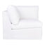 Birkshire Slip Cover Corner Seat Chair - White Linen