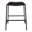 Kai Black Kitchen Stool - Black Vegan Leather