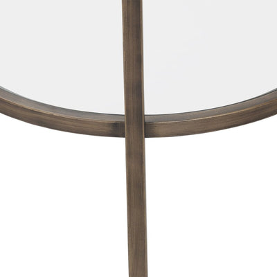 Palladium Glass and Brass Side  Table