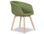 Lonsdale Arm Chair - Natural - Green Fabric