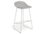 Pop Stool - Silver Grey Frame and Shell Seat