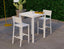 Halki Table - Outdoor - High Bar - Matt White 77 x 77cm