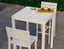 Halki Table - Outdoor - High Bar - Matt White 77 x 77cm