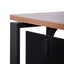 1.6m Single Seater Walnut Office Desk - Black Legs