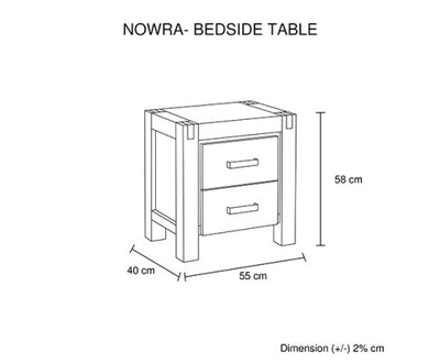 4 Pieces Bedroom Suite in Solid Wood Veneered Acacia Construction Timber Slat Single Size Oak Colour Bed, Bedside Table & Dresser