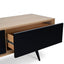 TV Unit With Black Drawers - Natural