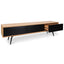 TV Unit With Black Drawers - Natural