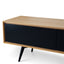 TV Unit With Black Drawers - Natural