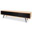 TV Unit With Black Drawers - Natural