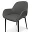 Dining Chair in Charcoal Grey With Black Legs