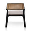 Fabric Armchair - Caramel Grey with Black Legs