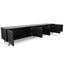 2.4m Entertainment TV Unit - Black Oak