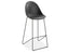 Pebble Stool Black Upholstered Vintage Seat