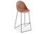 Pebble Stool Brown Upholstered Vintage Seat