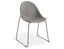 Pebble Chair Grey Upholstered Vintage Seat