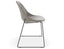 Pebble Chair Grey Upholstered Vintage Seat