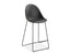 Pebble Stool Black Upholstered Vintage Seat