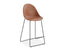 Pebble Stool Brown Upholstered Vintage Seat