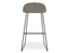Pop Stool with Black Frame and Fabric Grey Seat