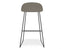 Pop Stool with Black Frame and Fabric Grey Seat