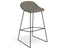 Pop Stool with Black Frame and Fabric Grey Seat