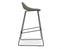 Pop Stool with Black Frame and Fabric Grey Seat