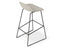 Pop Stool with Black Frame and Fabric Light Grey Seat