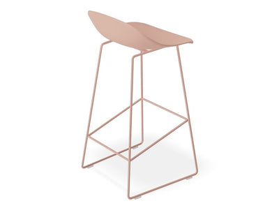 Pop Stool - Soft Pink Frame and Shell Seat