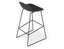 Pop Stool with Black Frame and Upholstered Vintage Black Seat