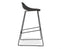 Pop Stool with Black Frame and Upholstered Vintage Black Seat
