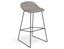 Pop Stool with Black Frame and Upholstered Vintage Grey Seat