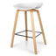 65cm Bar Stool in White And Natural