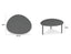 Cetara Coffee Table - Outdoor - Charcoal - Medium